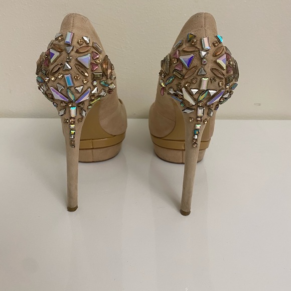 Brian Atwood embellished suede pumps 8 / 38.5 - Picture 5 of 9